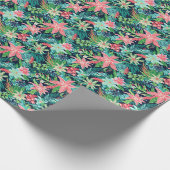 Bright Palm Beach Kerstbomen Waterverf Cadeaupapier (Hoek)