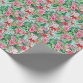 Bright Palm Beach kerstcadeaus Waterverf Cadeaupapier (Hoek)