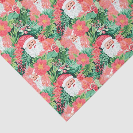 Bright Palm Beach Kerstman Tissuepapier (Detail)