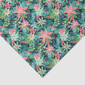 Bright Palm Beach Kerstmis Bloemen Poinsettia Tissuepapier (Detail)