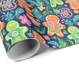 Bright Palm Beach Kerstmis Gingerbread Cadeaupapier