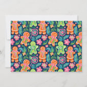 Bright Palm Beach Kerstmis Gingerbread Foto Feestdagenkaart (Achterkant)