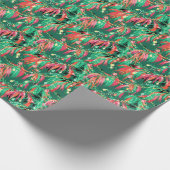 Bright Palm Beach Kerstmis Hot Chili Peppers Cadeaupapier (Hoek)