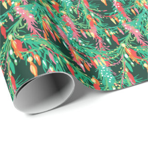 Bright Palm Beach Kerstmis Hot Chili Peppers Cadeaupapier
