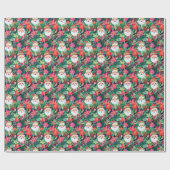 Bright Palm Beach Kerstmis Santa Waterverf Cadeaupapier (Vlak)