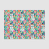 Bright Palm Beach Kerstmis Sneeuwman Tissuepapier (Voorkant)