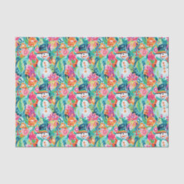 Bright Palm Beach Kerstmis Sneeuwman Tissuepapier