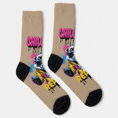 Bright Panda Street Art Look Sokken (Rechts)