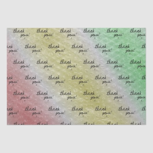 Bright Parol Bubble Wrap Reseller Dank u Tissuepapier (Voorkant)