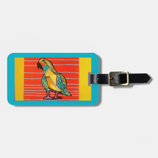 Bright Parrot Bagagelabel (Voorkant horizontaal)