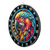 Bright Parrot Dartboard voor Game Rooms Dartbord (Voorkant Rechts)