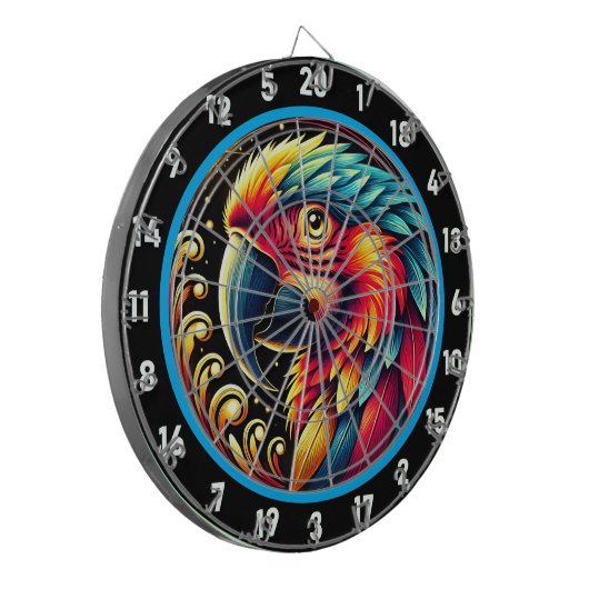 Bright Parrot Dartboard voor Game Rooms Dartbord (Voorkant Links)