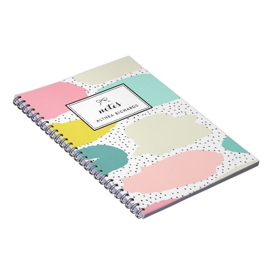 Bright Pastel Abstract Pattern Custom Notitieboek (Rechterzijde)