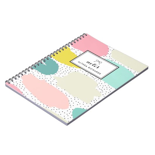 Bright Pastel Abstract Pattern Custom Notitieboek (Linkerzijde)