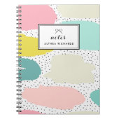 Bright Pastel Abstract Pattern Custom Notitieboek (Voorkant)