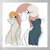 Bright Pastel Flower Semi-Gloss Poster (Voorkant)