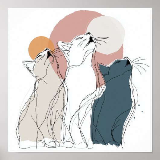 Bright Pastel Flower Semi-Gloss Poster (Voorkant)