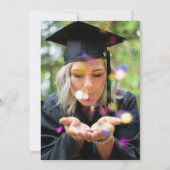 Bright Pastel Geometric Graduation Party Foto Kaart (Achterkant)