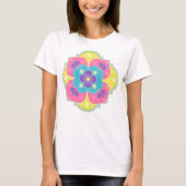 Bright pastel Lotus Rangoli T-shirt (Voorkant)