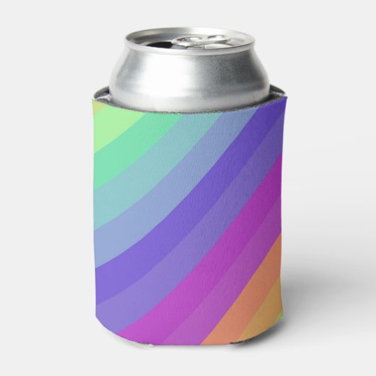Bright Pastel Rainbow Stripe Cooler (Blikje Voorkant)