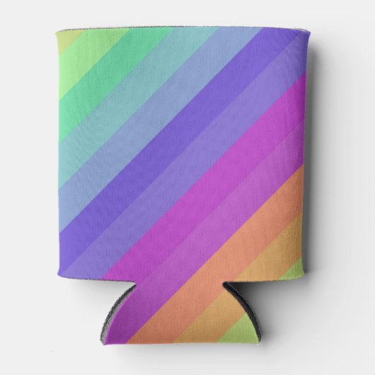 Bright Pastel Rainbow Stripe Cooler (Voorkant)