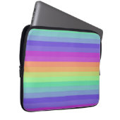 Bright Pastel Rainbow Stripe Elektronica Tas (Voorkant Rechts)