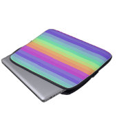 Bright Pastel Rainbow Stripe Elektronica Tas (Voorkant onderkant)