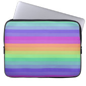Bright Pastel Rainbow Stripe Elektronica Tas (Voorkant)