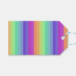 Bright Pastel Rainbow Stripe Gift Label Cadeaulabel