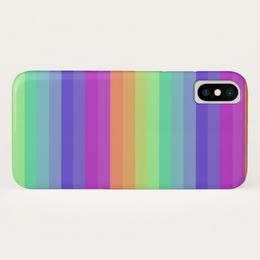 Bright Pastel Rainbow Stripe iPhone / iPad hoesje (Achterkant (horizontaal))