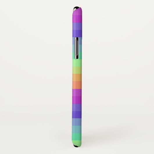 Bright Pastel Rainbow Stripe iPhone / iPad hoesje (Achterkant / rechts)
