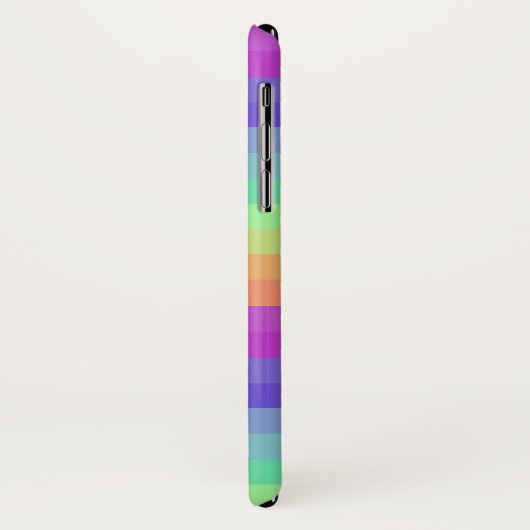 Bright Pastel Rainbow Stripe iPhone / iPad hoesje (Achterkant/links)