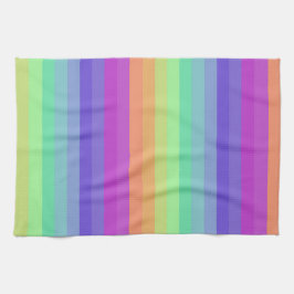 Bright Pastel Rainbow Stripe Keuken Handdoeken