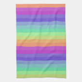 Bright Pastel Rainbow Stripe Keuken Handdoeken (Verticaal)