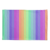 Bright Pastel Rainbow Stripe Kussensloop (Achterkant)