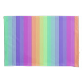 Bright Pastel Rainbow Stripe Kussensloop (Voorkant)