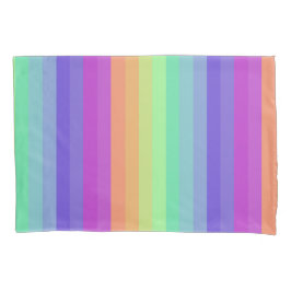 Bright Pastel Rainbow Stripe Kussensloop