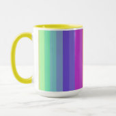 Bright Pastel Rainbow Stripe Mok (Links)