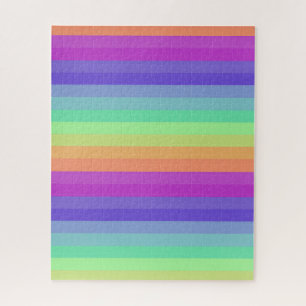 Bright Pastel Rainbow Stripe Puzzel