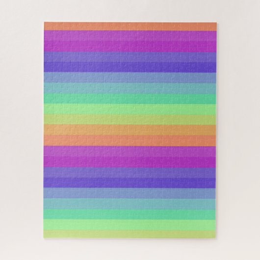 Bright Pastel Rainbow Stripe Puzzel (Verticaal)