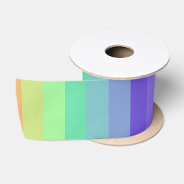 Bright Pastel Rainbow Stripe Ribbon Satijnen Lint