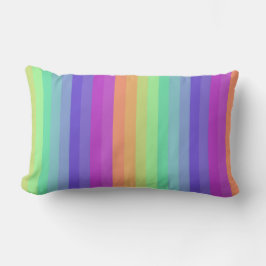 Bright Pastel Rainbow Stripe Sierkussen Kussen