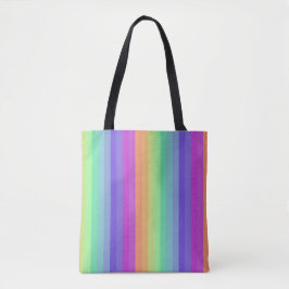 Bright Pastel Rainbow Stripe Tas