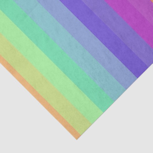 Bright Pastel Rainbow Stripe Tissue Paper Tissuepapier (Detail)