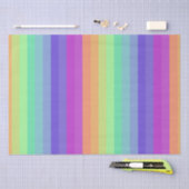 Bright Pastel Rainbow Stripe Tissue Paper Tissuepapier (Craft)
