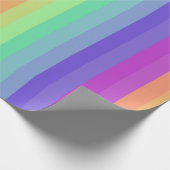 Bright Pastel Rainbow Stripe Wrapping Paper Cadeaupapier (Hoek)