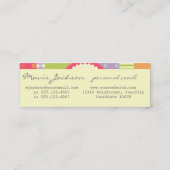 Bright patchwork-stijl multipatterated mini visitekaartje (Achterkant)