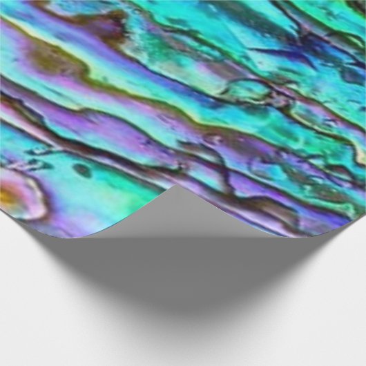 Bright Paua Shell Abalone Wrapping Paper Cadeaupapier (Hoek)