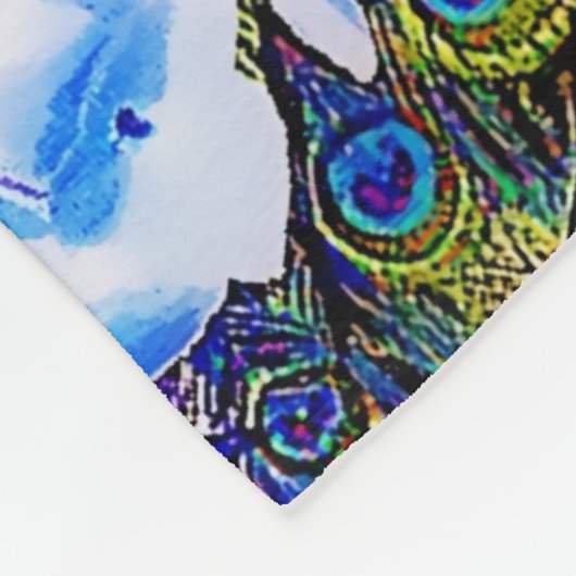 Bright pauock fleece deken (Hoek)