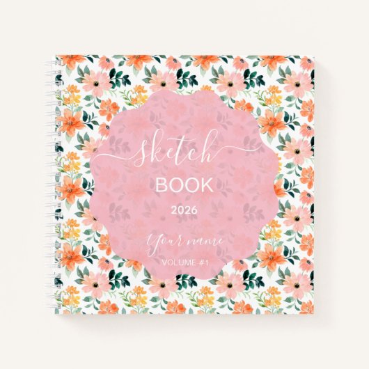 Bright Peach Blossoms Notitieboek (Voorkant)